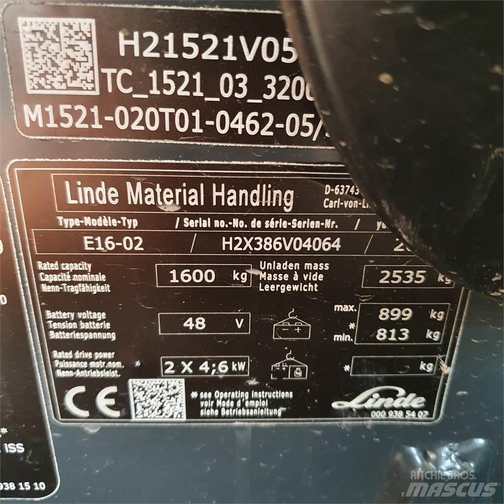 Linde E16 Elektromos targoncák