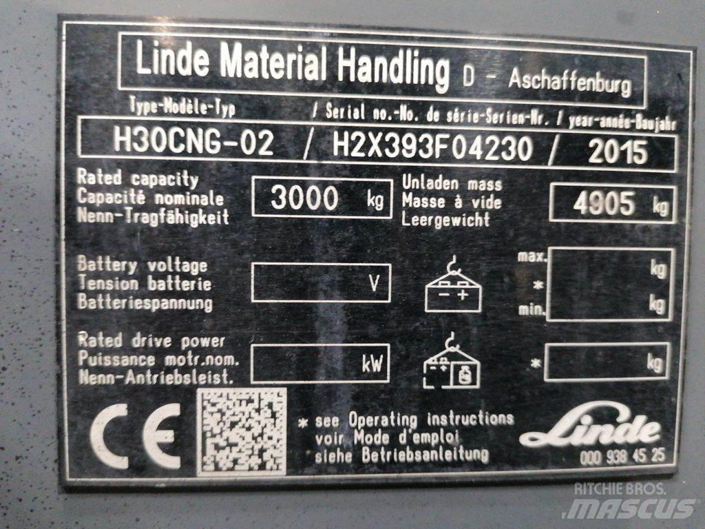 Linde H30CNG-02 Gázüzemű targoncák