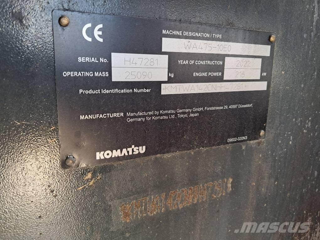 Komatsu WA475-10E0 Gumikerekes homlokrakodók