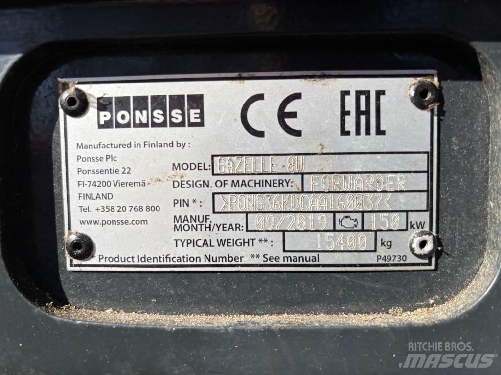 Ponsse GAZELLE 8W Fakitermelő-kihordók