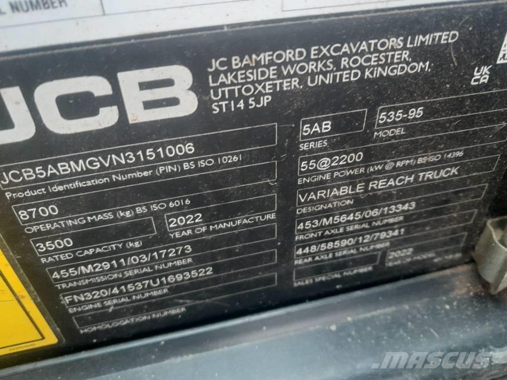 JCB 535-95 Teleszkópos mezőgazdasági rakodók