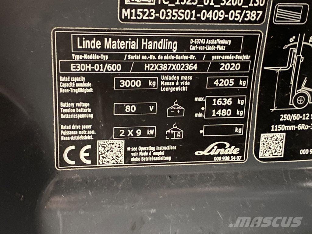 Linde E30H-01/600 Elektromos targoncák