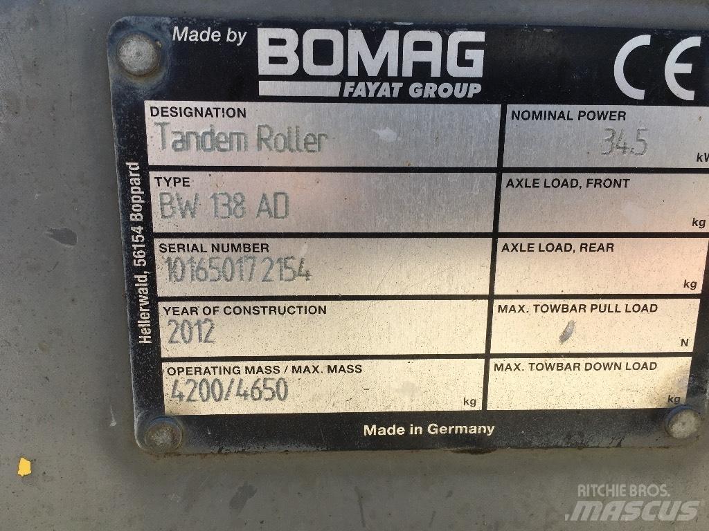Bomag BW 138 AD Ikerdobos hengerek