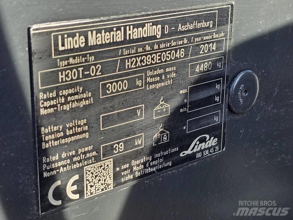Linde H30T-02 Gázüzemű targoncák