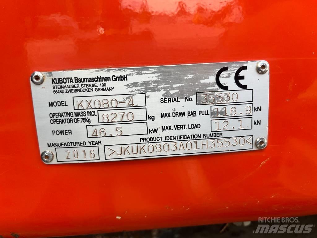 Kubota KX 080-4 Közepes (midi) kotrók 7 t - 12 t