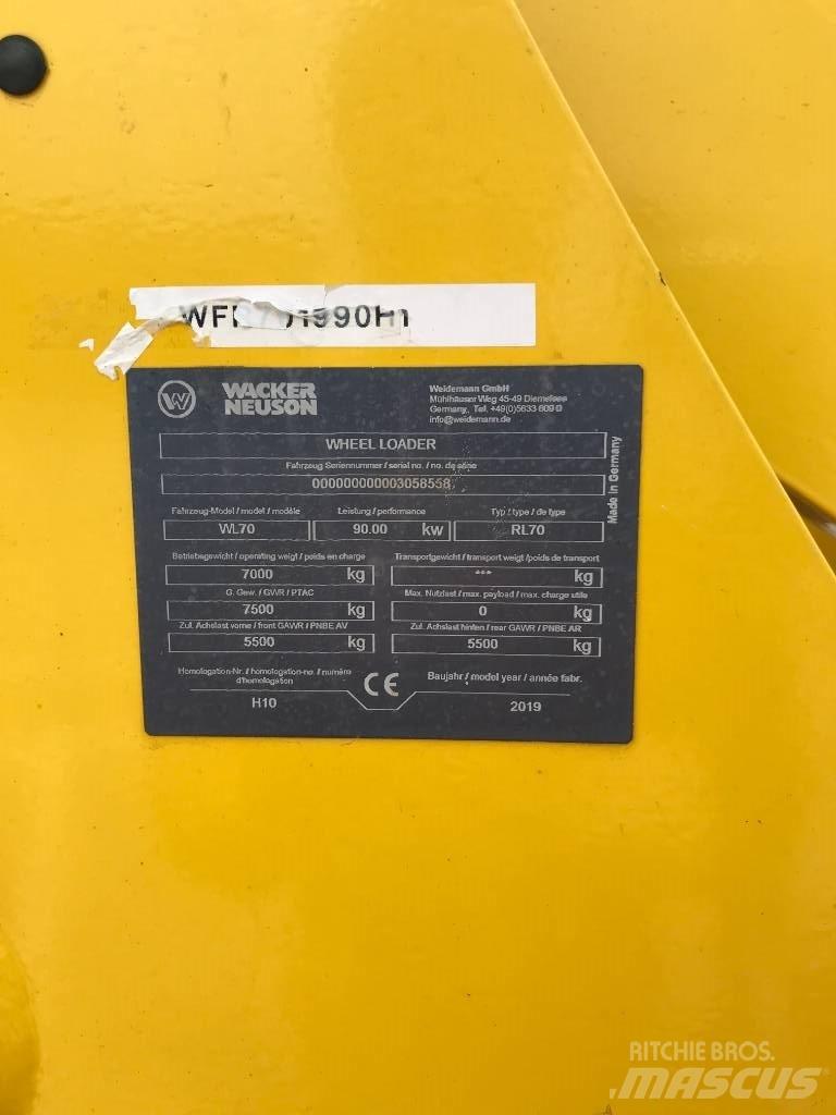 Wacker Neuson WL70 Homlokrakodók és kotrók