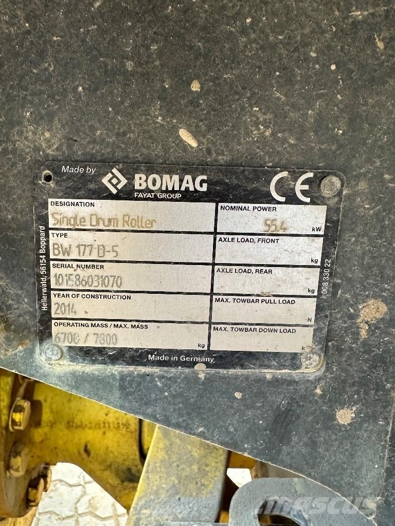 Bomag BW 177 D-5 Talajtömörítő gépek