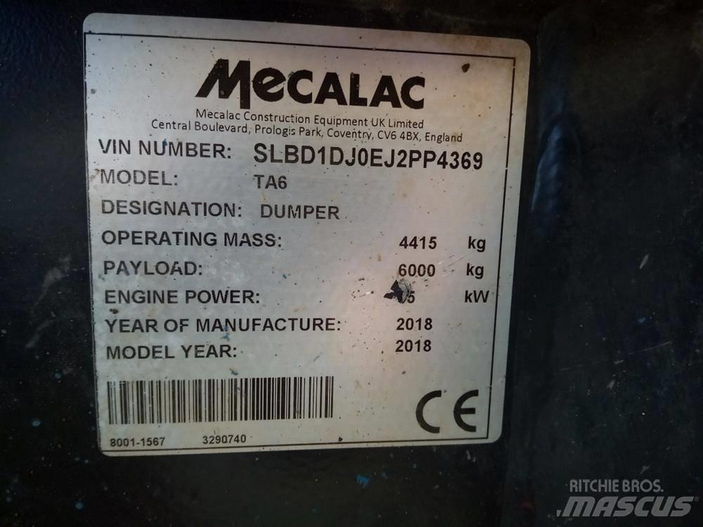 Mecalac TA6 dömper Csuklósdömperek