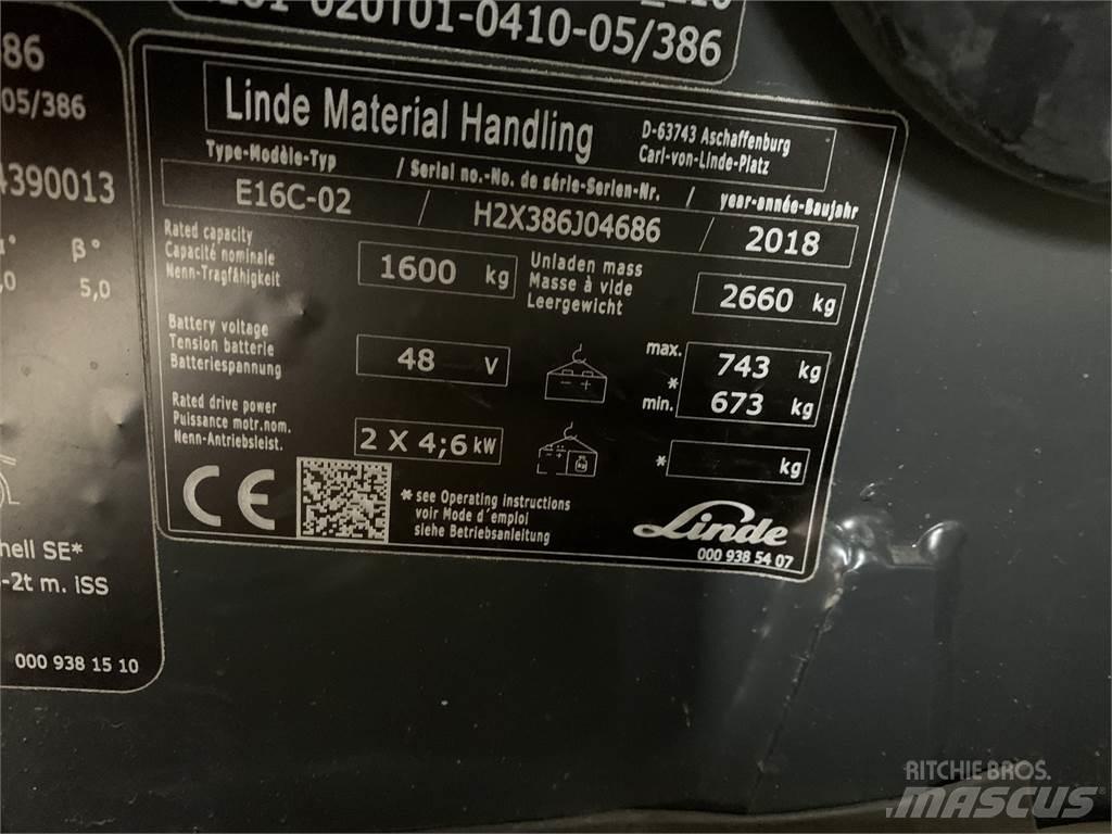 Linde E16C Elektromos targoncák