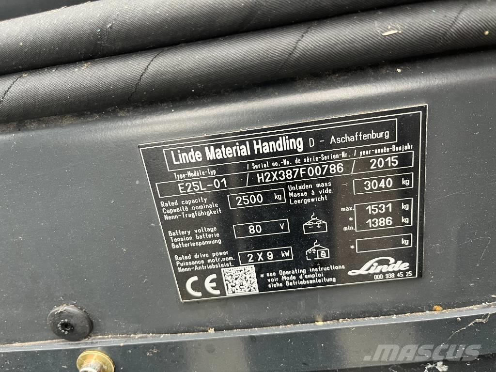Linde E25L-01 Elektromos targoncák