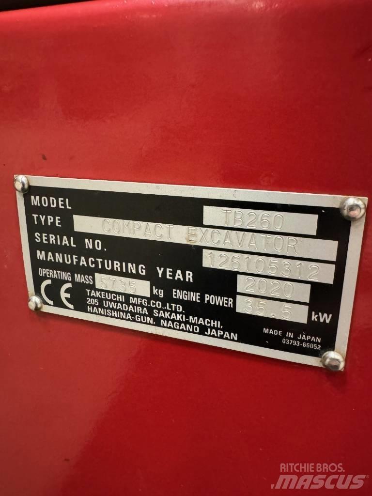Takeuchi TB 260 Mini kotrók < 7t