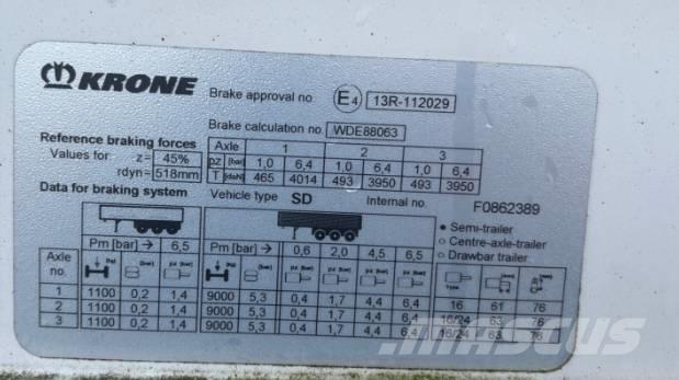 Krone SD Ponyvás pótkocsik