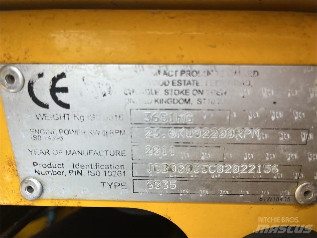 JCB 8035 ZTS Mini kotrók < 7t
