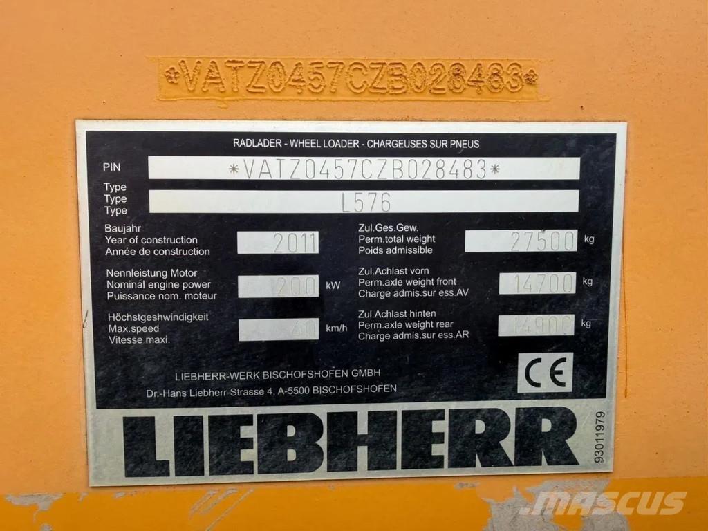 Liebherr L576 Gumikerekes homlokrakodók