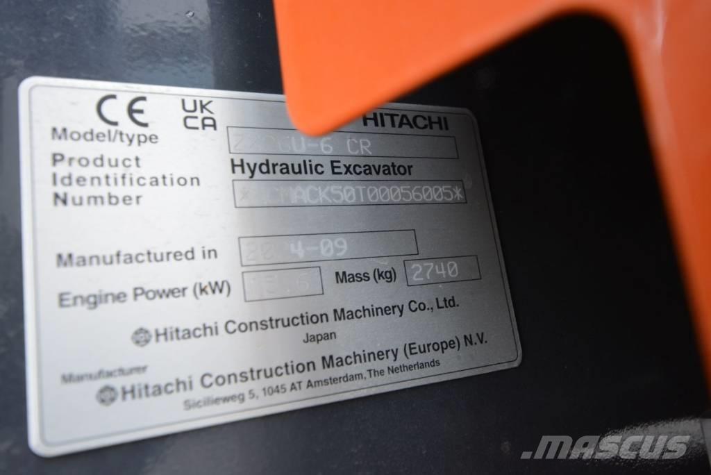 Hitachi ZX 26 U-6 Mini kotrók < 7t