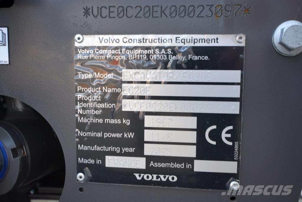 Volvo EC 20 E Mini kotrók < 7t