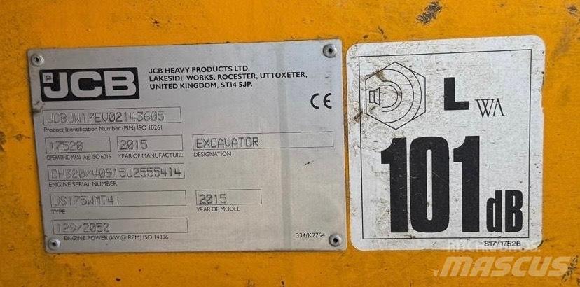 JCB JS 175 W Gumikerekes kotrók