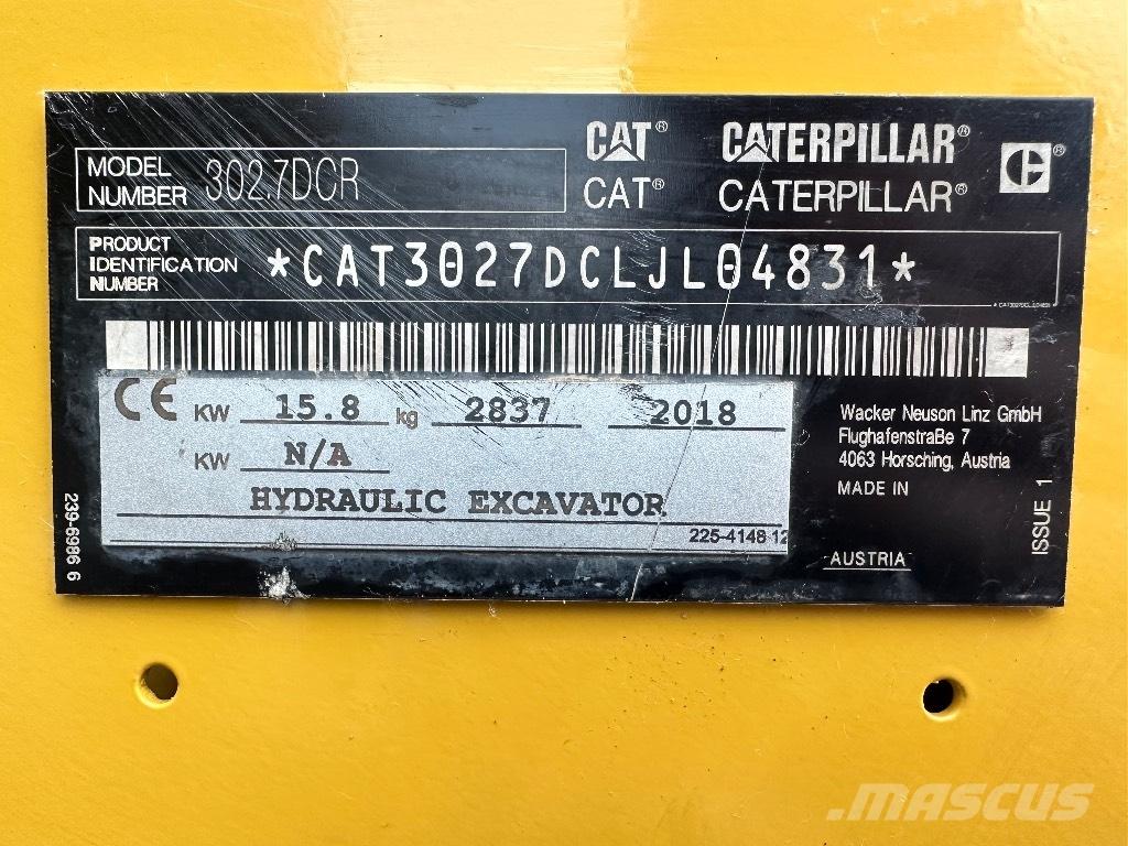 CAT 302.7D CR Mini kotrók < 7t