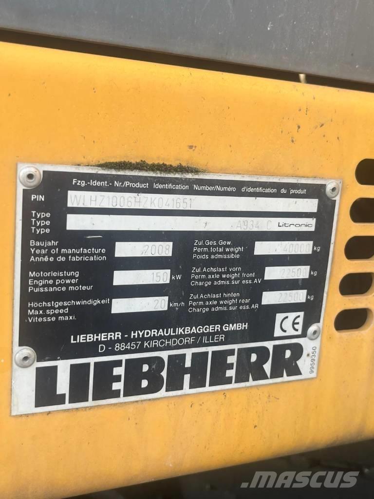 Liebherr A 934 C Hulladékkezelő gépek