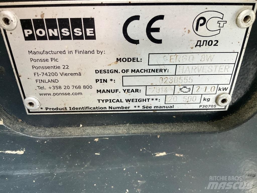 Ponsse Ergo 8W Betakarítók