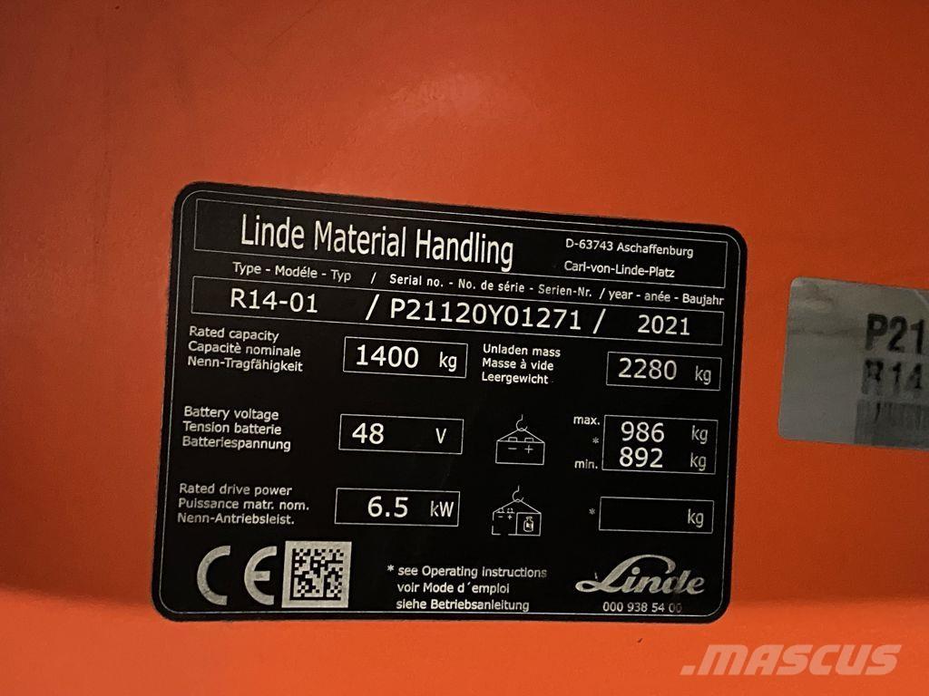 Linde R14-01 Tolóoszlopos targonca