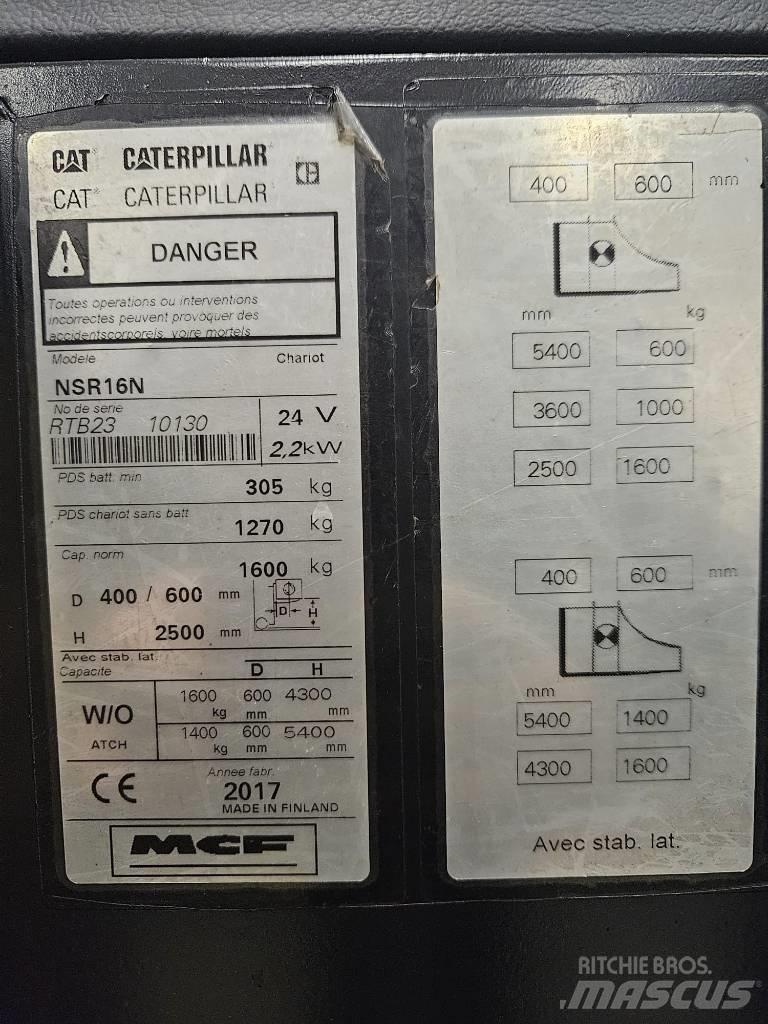 CAT NSR16N Elektromos gyalogkíséretű targoncák