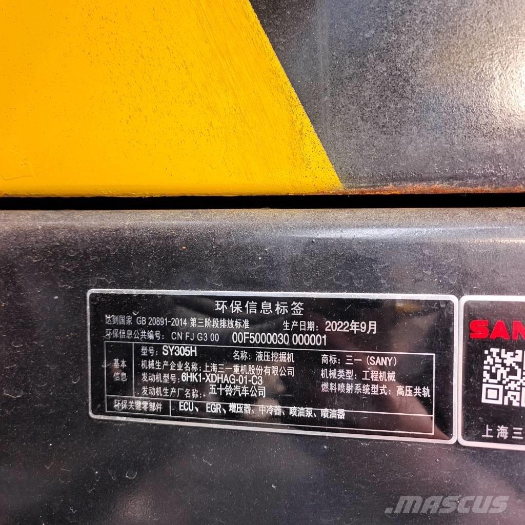 Sany SY 305 H Lánctalpas kotrók