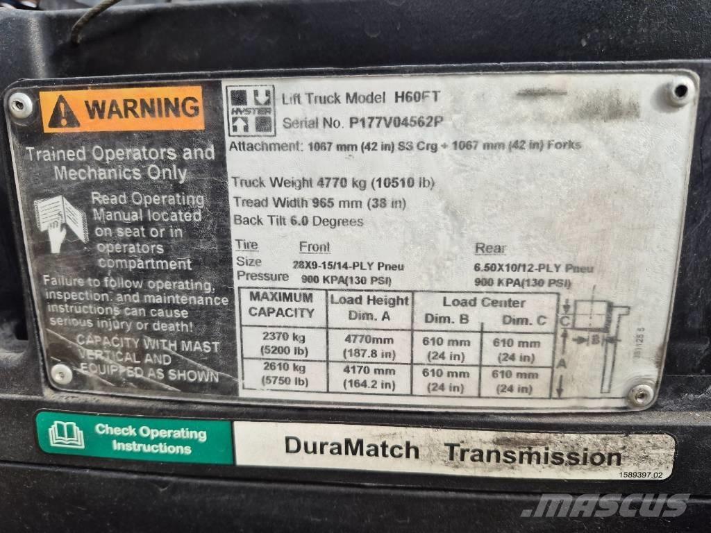 Hyster H 60 FT Targoncák-Egyéb