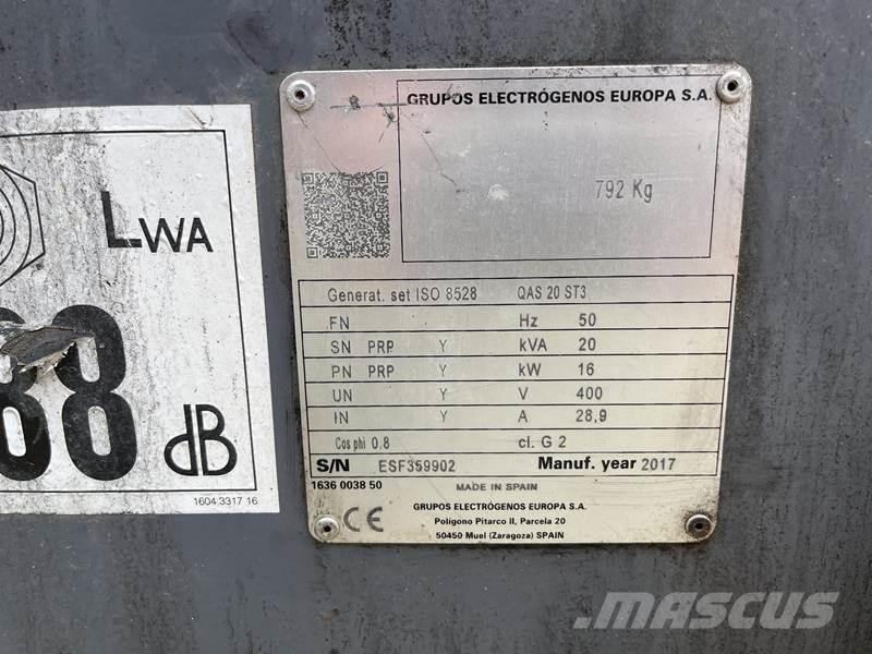 Atlas Copco QAS 20 Dízel áramfejlesztők