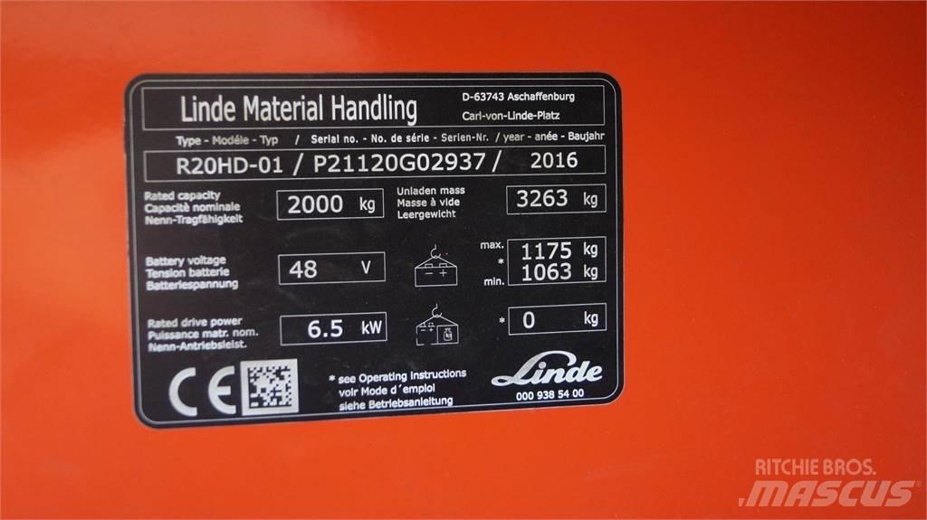 Linde R20HD Tolóoszlopos targonca