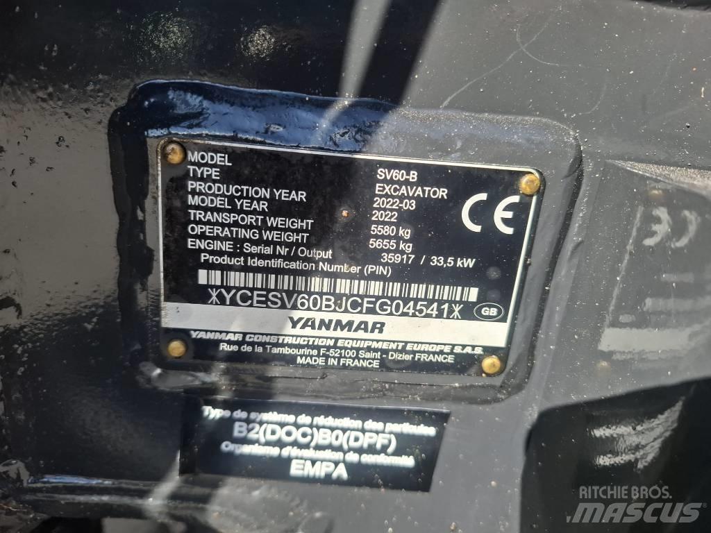 Yanmar SV 60-B Mini kotrók < 7t