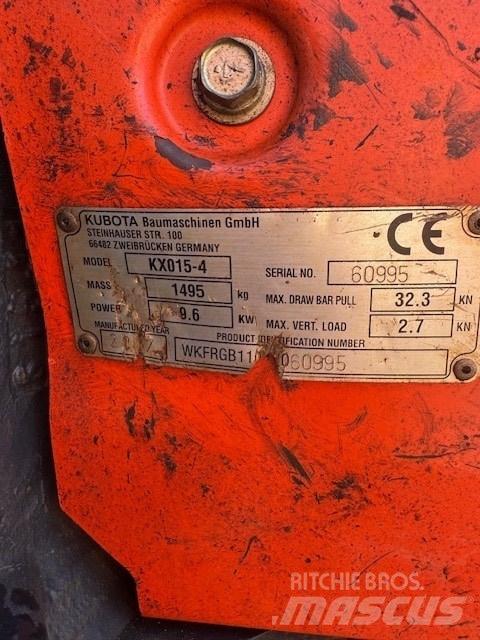 Kubota KX 015-4 Mini kotrók < 7t