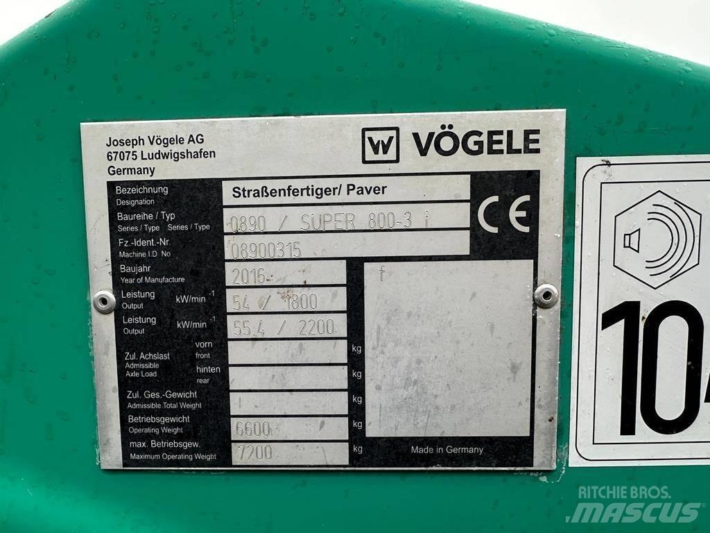 Vögele Super 800 -3i Aszfalt terítõ gépek