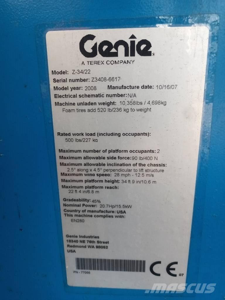 Genie Z 34/22 Karos emelők