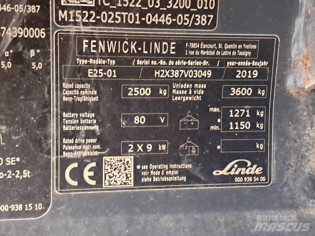 Linde E25-01 Elektromos targoncák