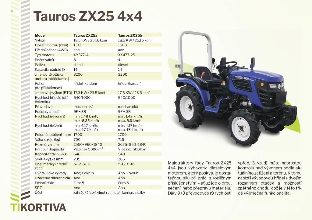  Tauros ZX25a,b Kompakt traktorok