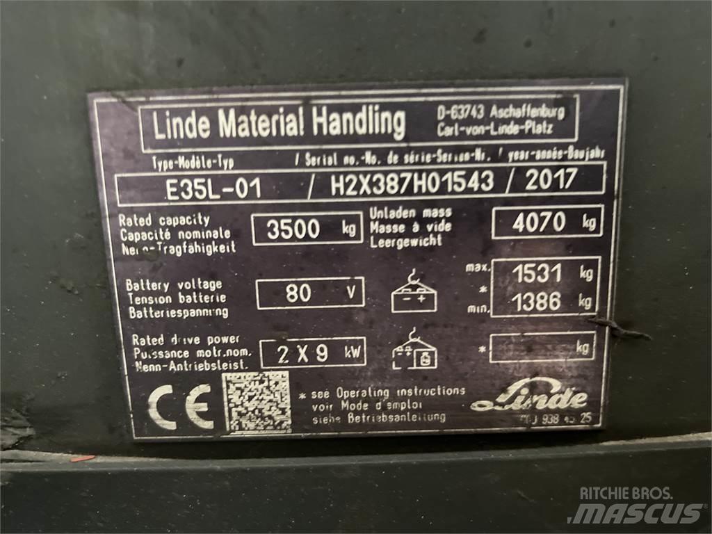 Linde E35L-01 Elektromos targoncák