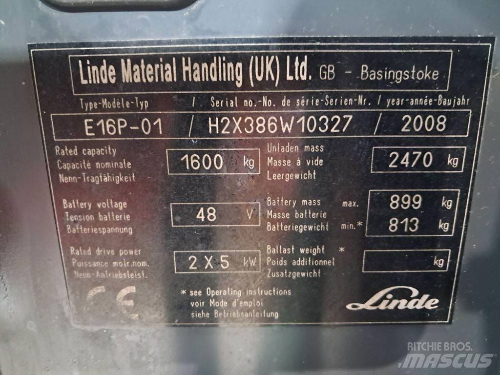 Linde E16P-01 Elektromos targoncák