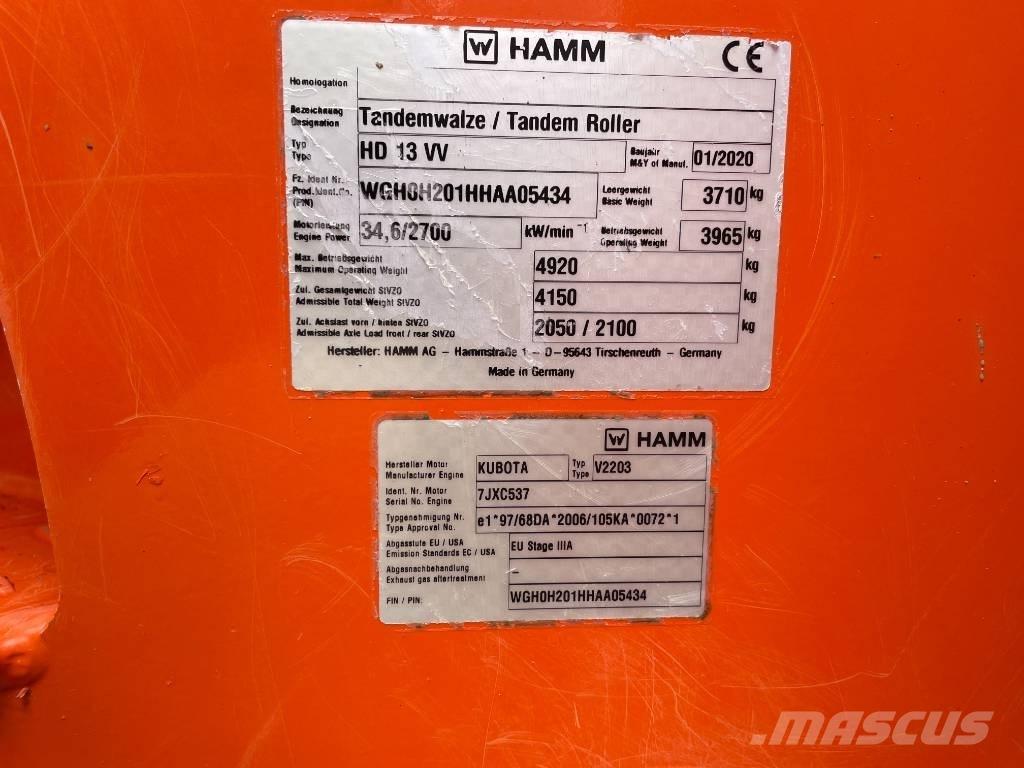 Hamm HD 13 VV Ikerdobos hengerek