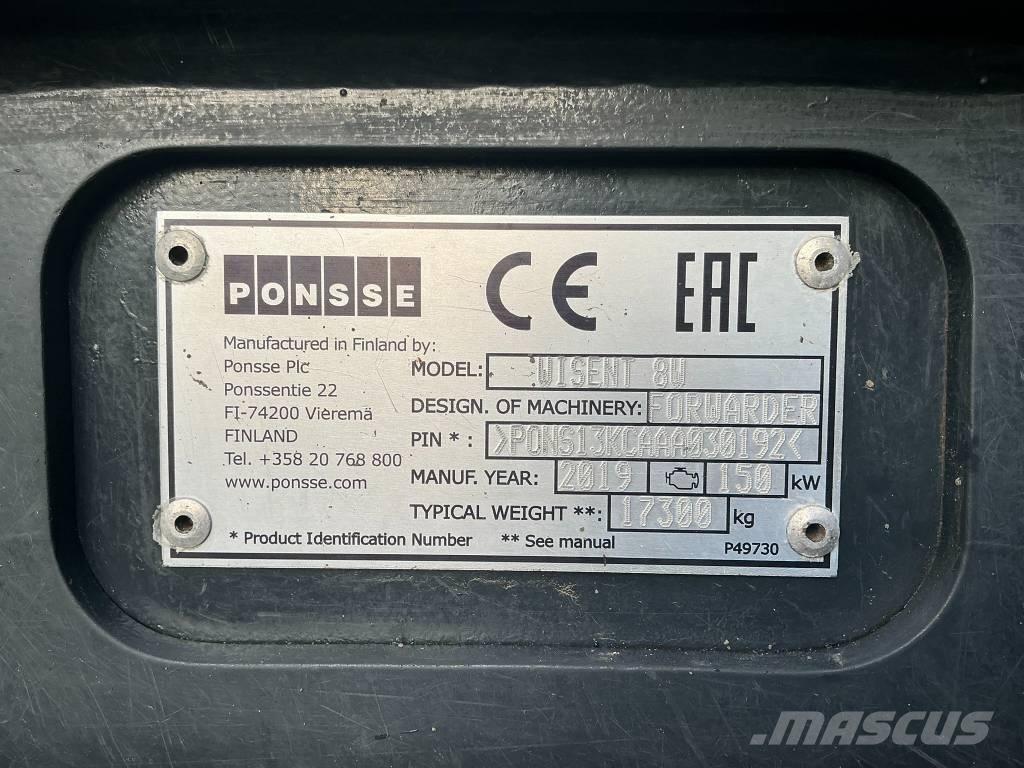 Ponsse Wisent 8W Kihordók