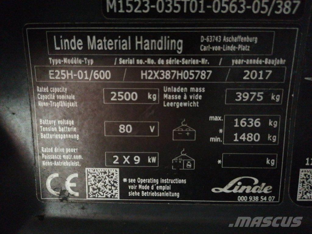 Linde E25H-01/600 Elektromos targoncák