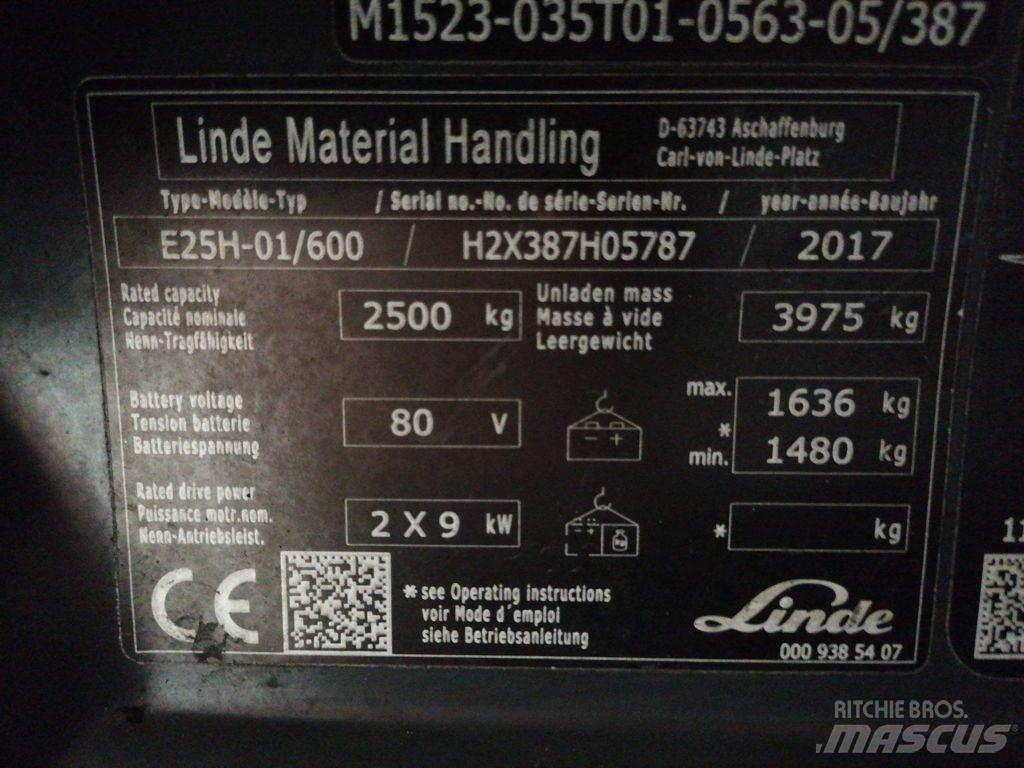Linde E25H-01/600 Elektromos targoncák