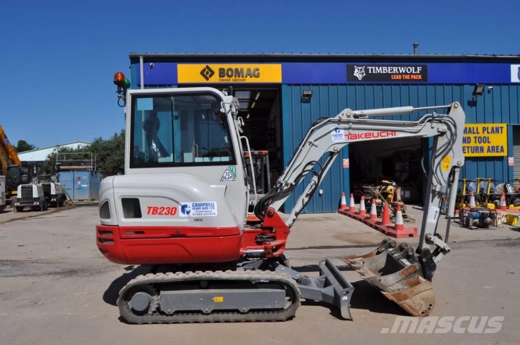Takeuchi TB 230 Mini kotrók < 7t