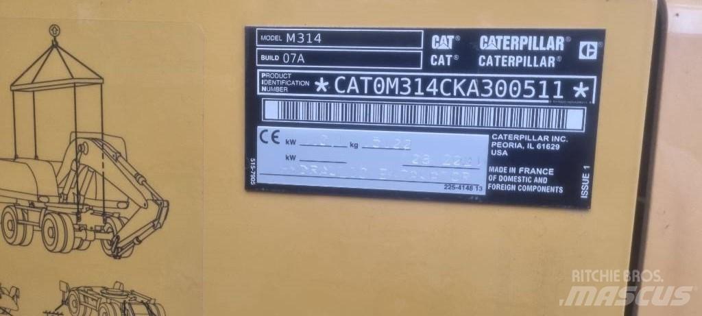 CAT M314 F Gumikerekes kotrók