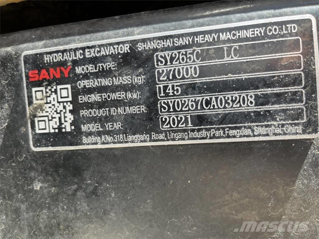 Sany SY265CLR Lánctalpas kotrók