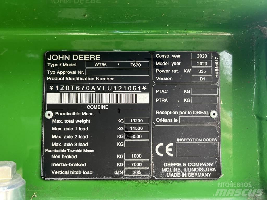 John Deere T670I Kombájnok