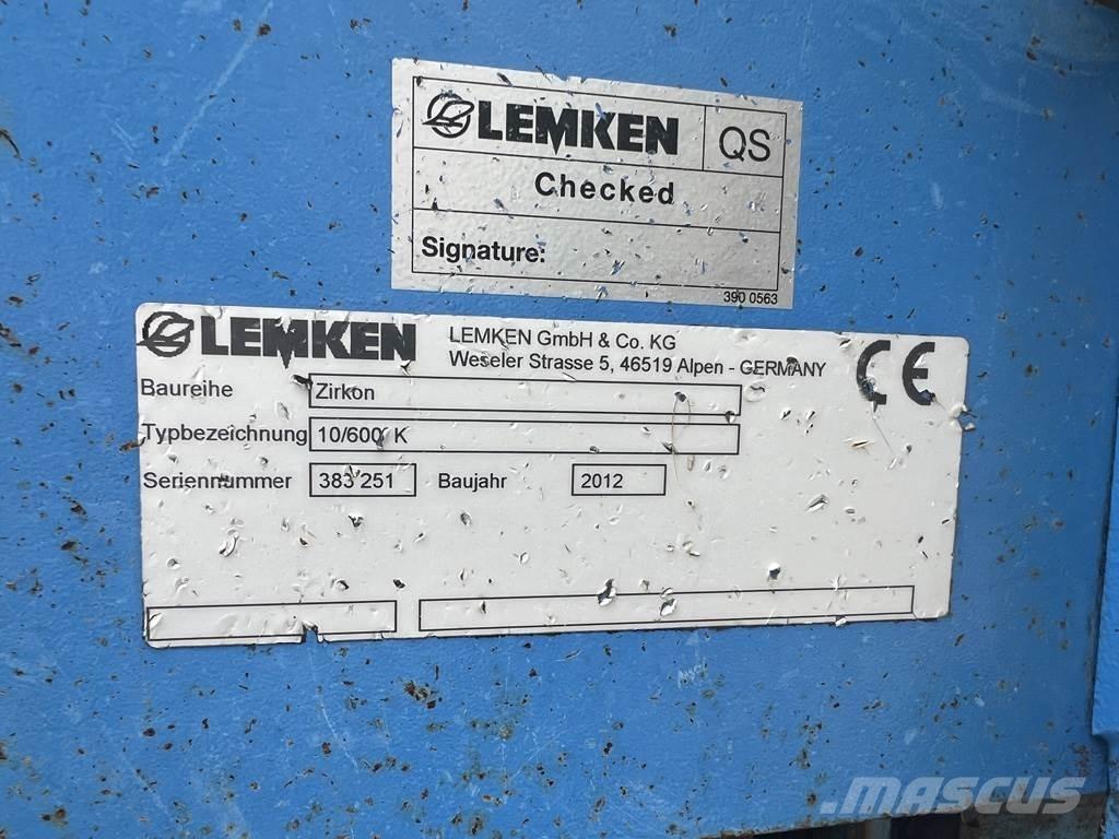 Lemken ZIRKON 10 Kardánhajtású ekék és Forgó-boronák