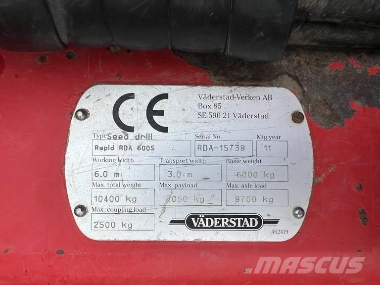 Väderstad RDA600S Sorvetőgép