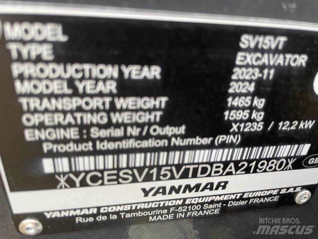 Yanmar SV15VT Közepes (midi) kotrók 7 t - 12 t
