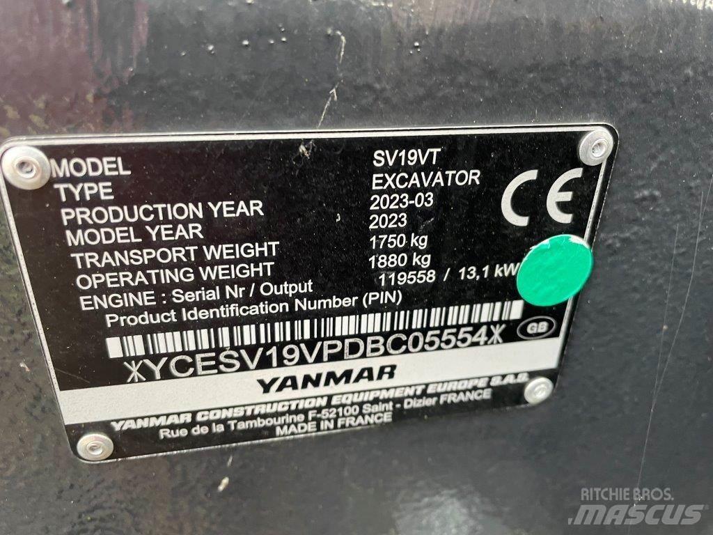 Yanmar SV19VT Közepes (midi) kotrók 7 t - 12 t